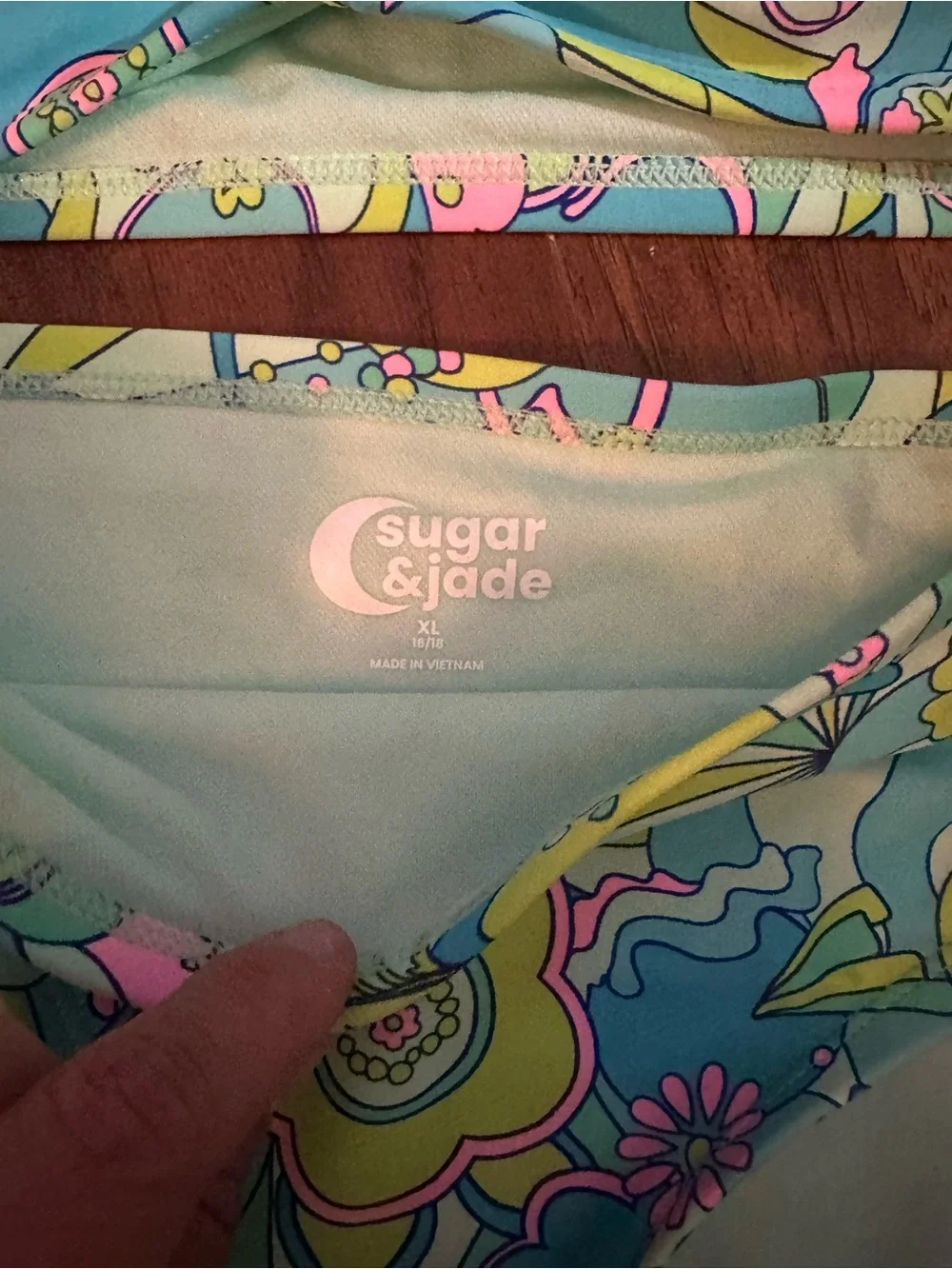 Girls bikini by sugar and jade.‎ Fun retro print and colors